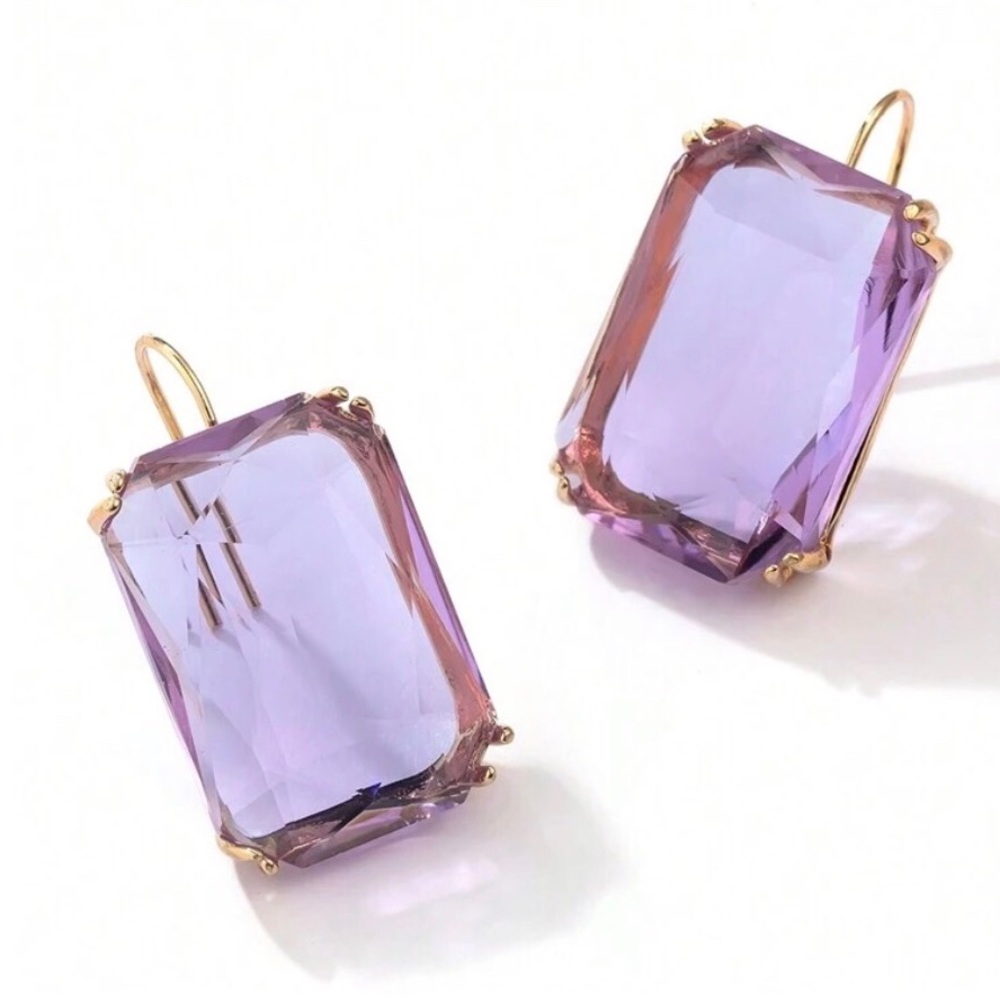 New For Love and Lemons Flirty Lavender Drop Earrings - Picture 2 of 8